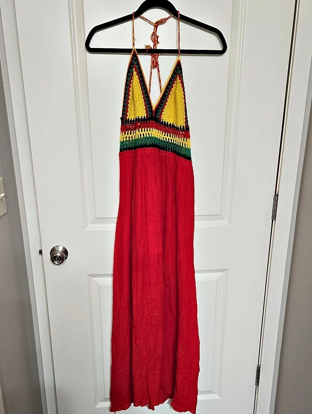 Women's Maxi Dress Red & Yellow Like New